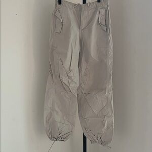 Bershka Women's Beige Cargo Pants